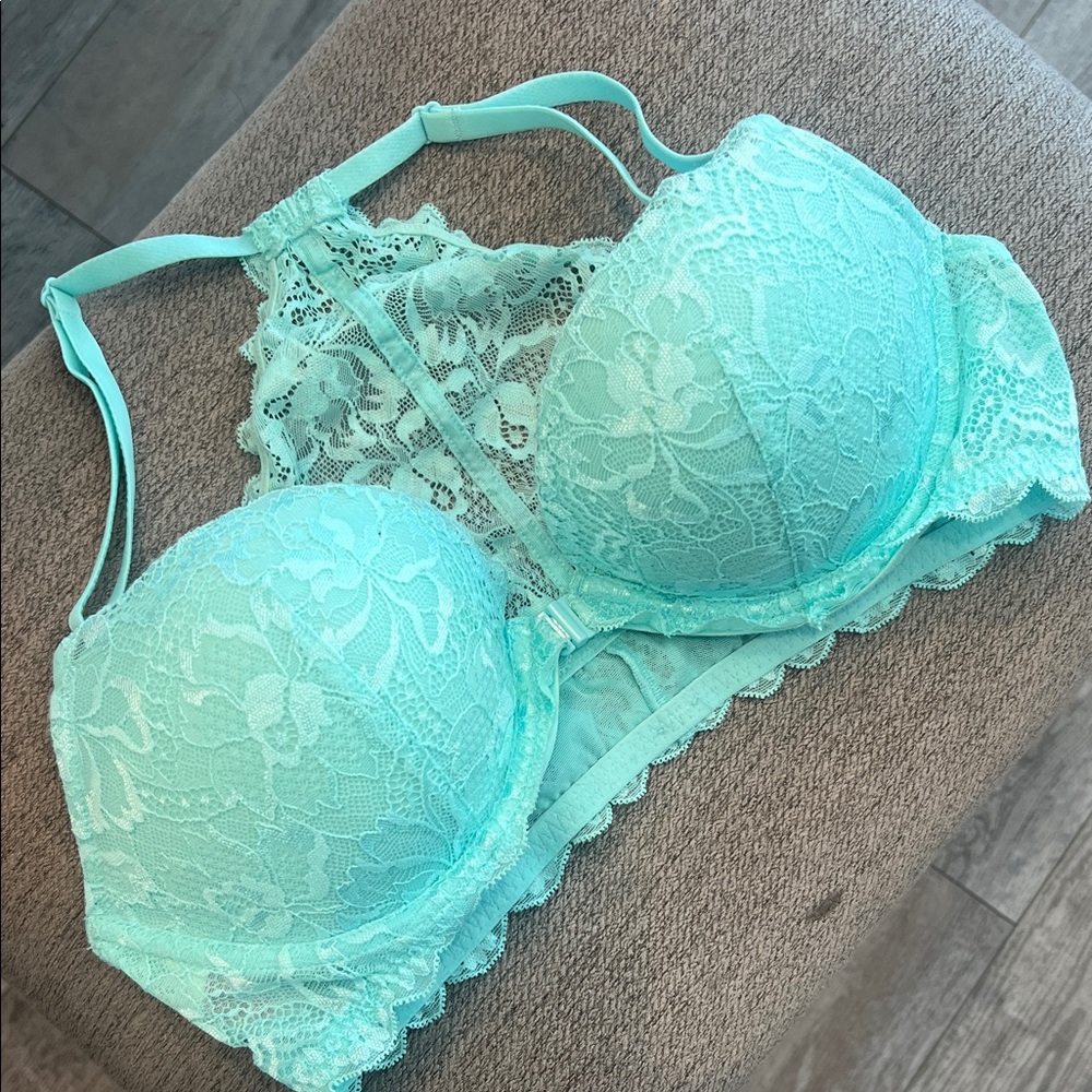 Victoria's Secret Aqua Lace Bralette